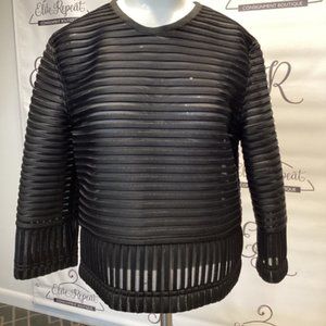 Kenzo Sheer Stripe Sz 40 Top